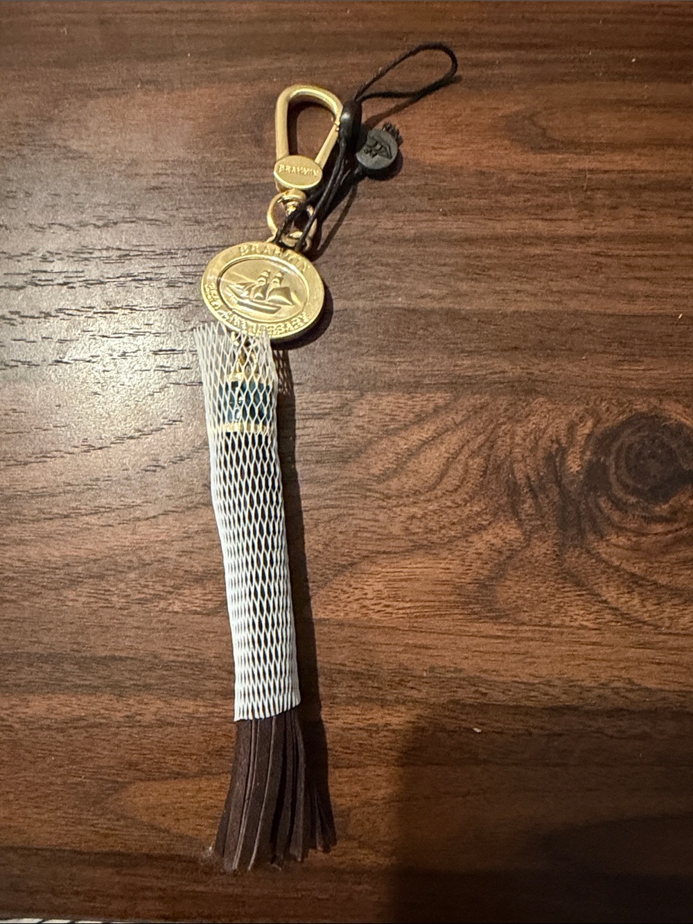 Brahmin 35th Anniversary Brown & Ivy Tassel Keychain